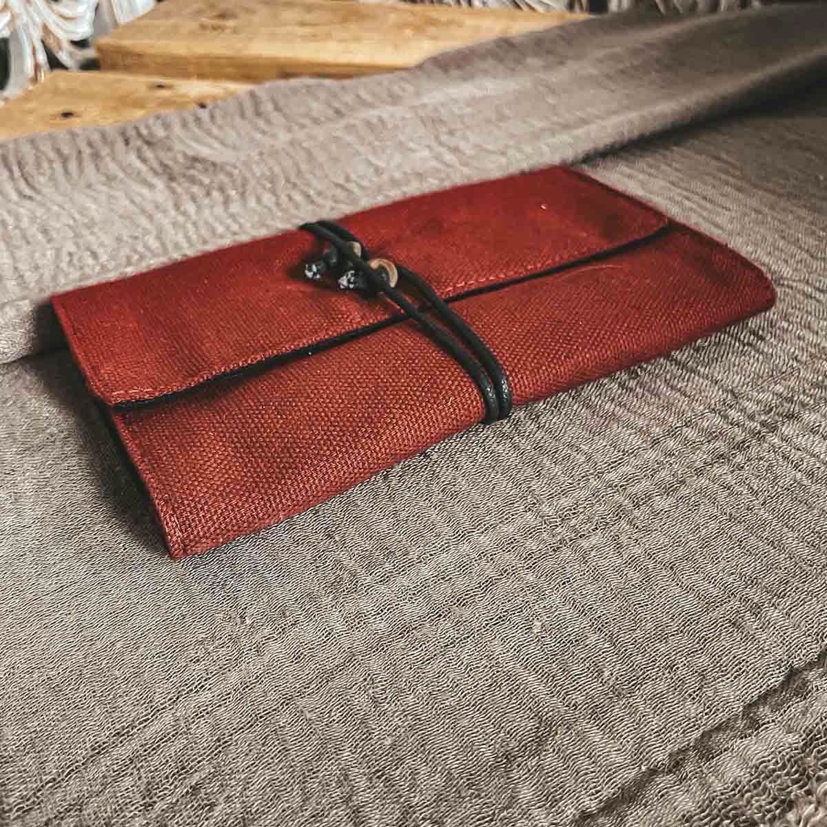 red tobacco pouch