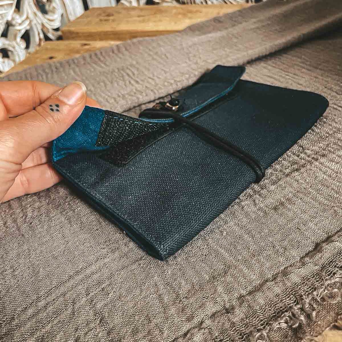 dark blue tobacco pouch