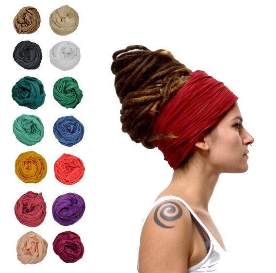 Dreadlock Scarf Head Wrap Turban Medium colour options