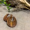 Cocos earrings wooden tribal jewellery