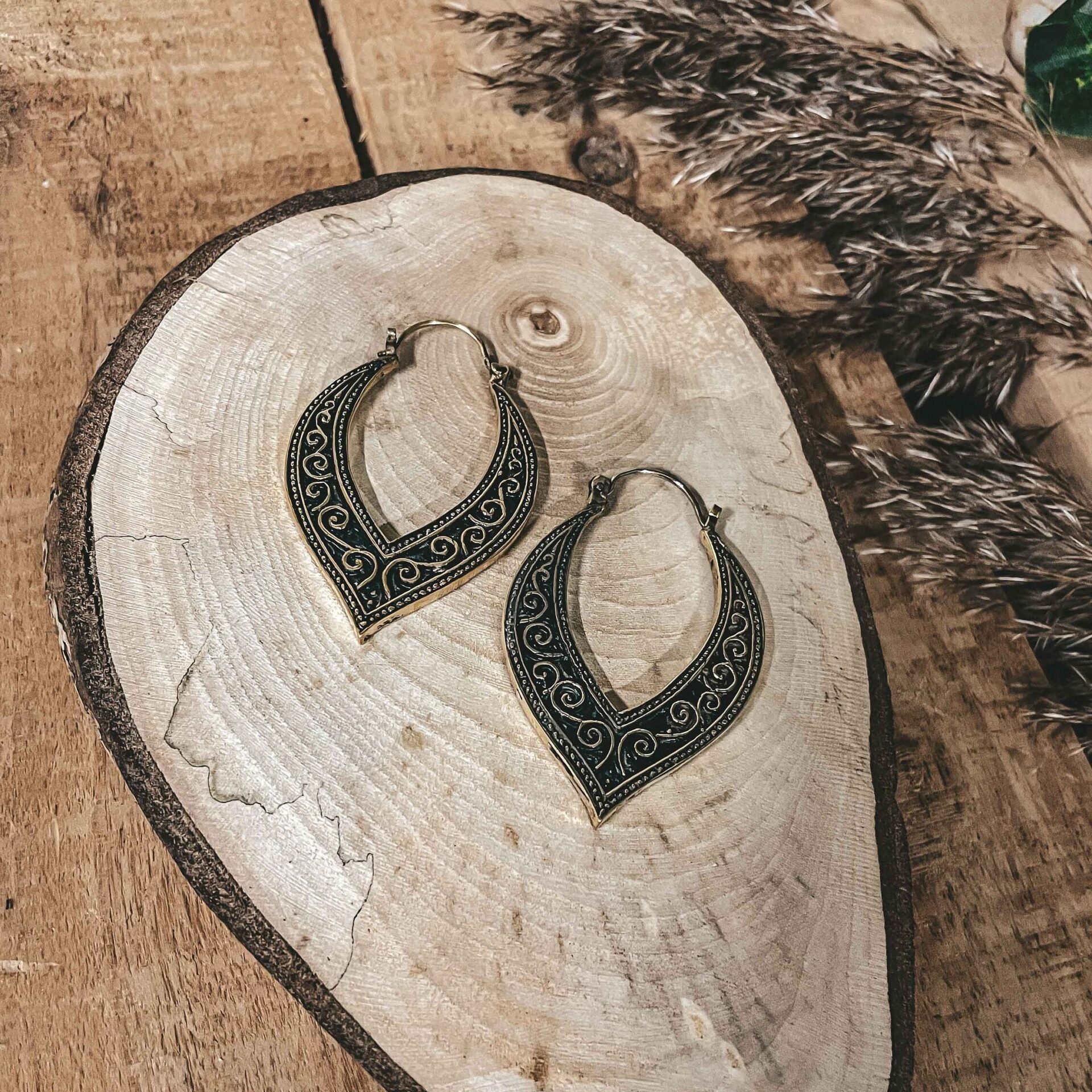 Rati Earrings Alpaca Silver & Brass