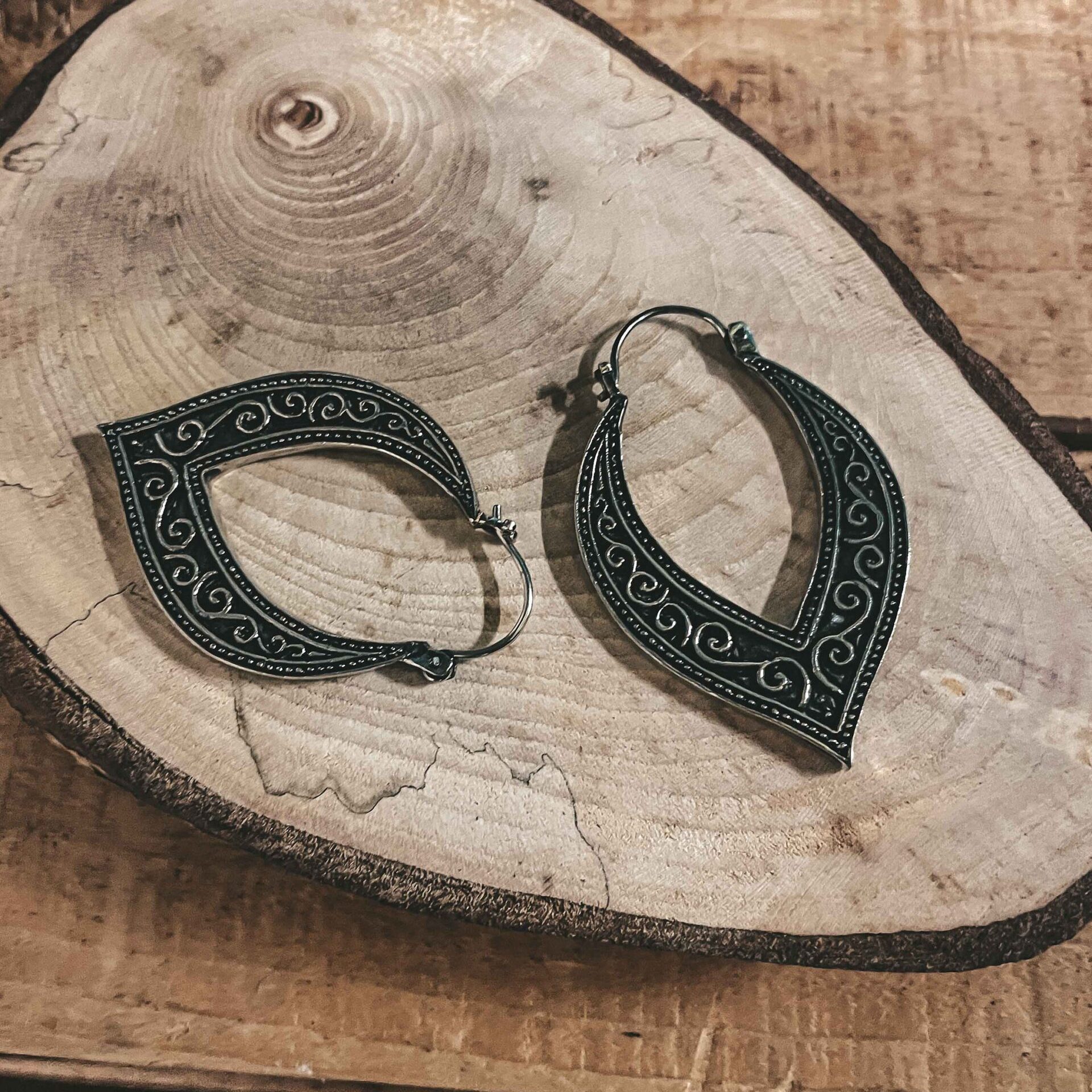 Rati Earrings Alpaca Silver & Brass