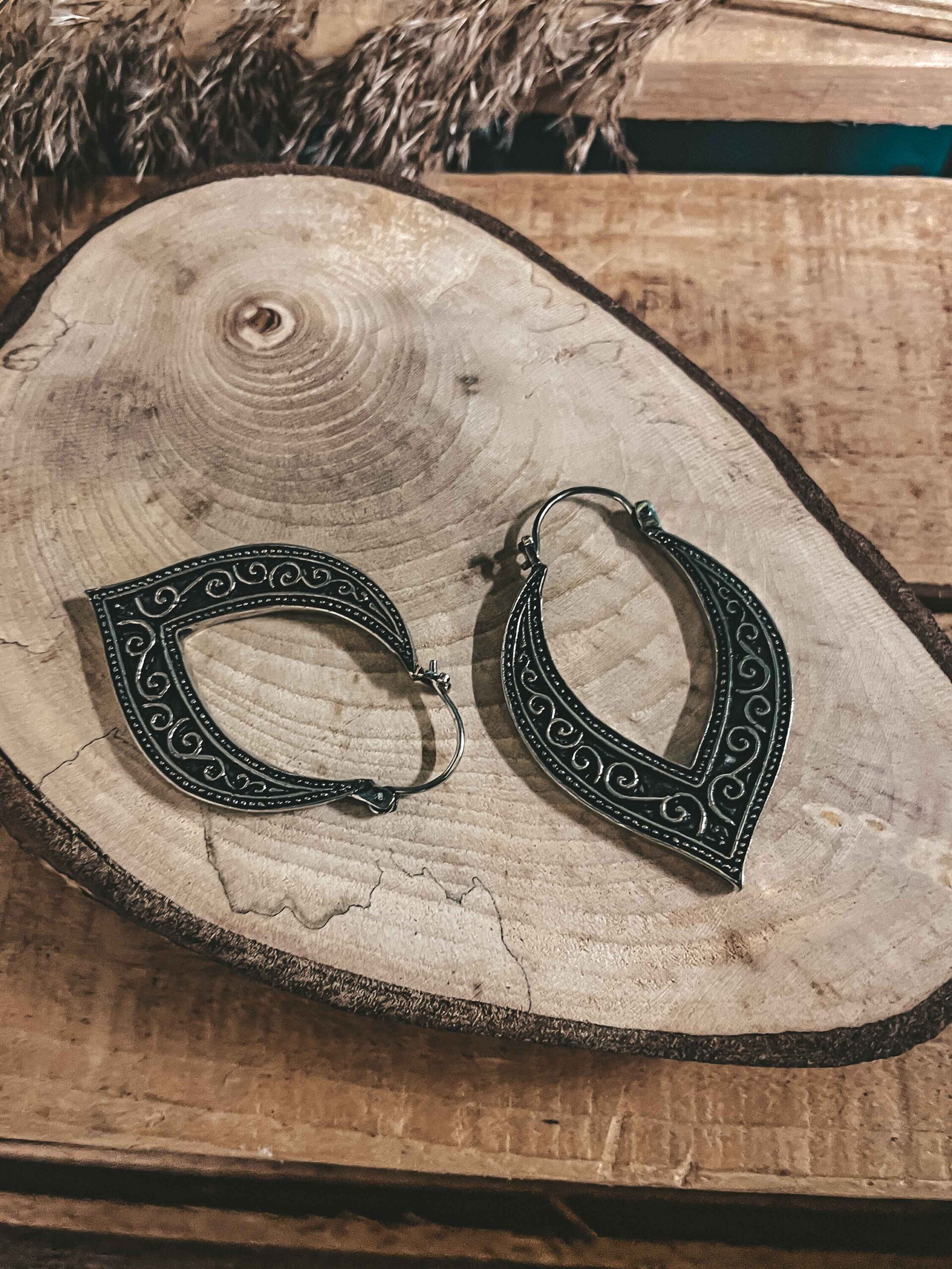 Rati Earrings Alpaca Silver & Brass