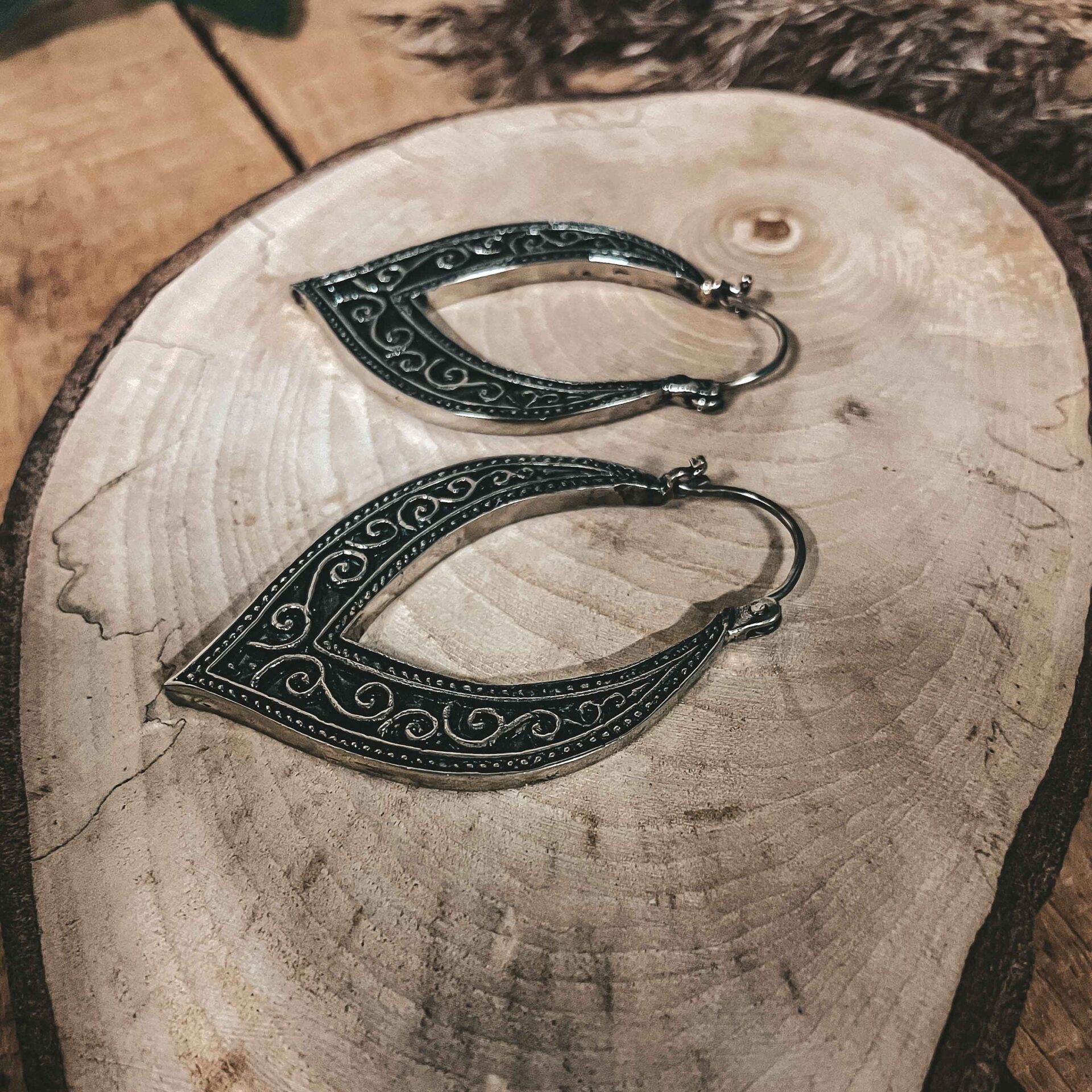 Rati Earrings Alpaca Silver & Brass