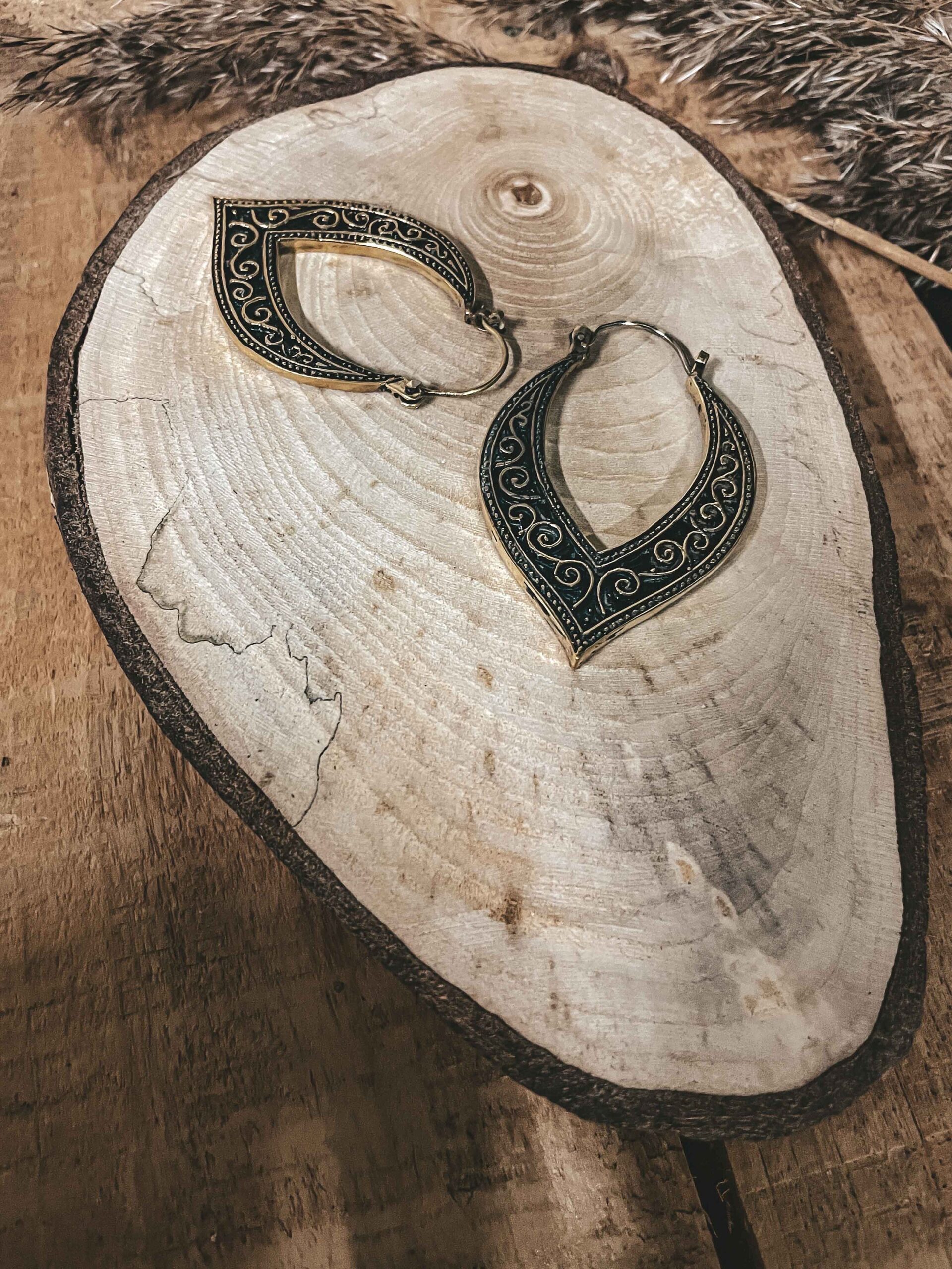 Rati Earrings Alpaca Silver & Brass