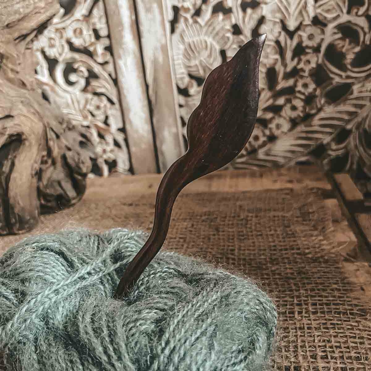 flame wooden hair stick