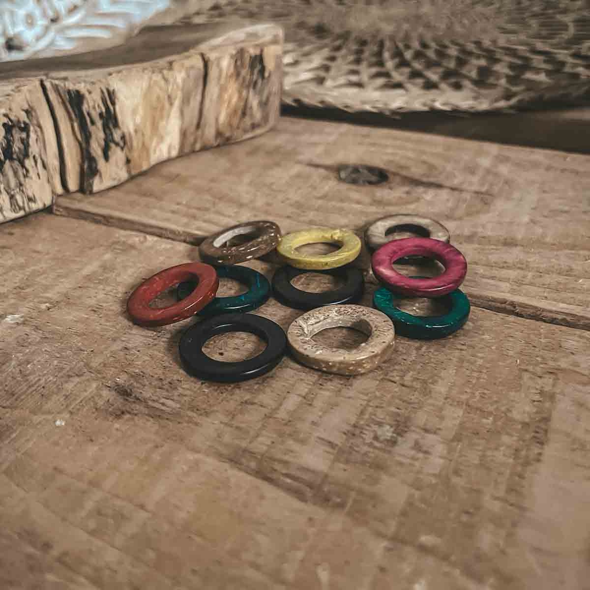 Rainbow Coconut Dreadlock Beads
