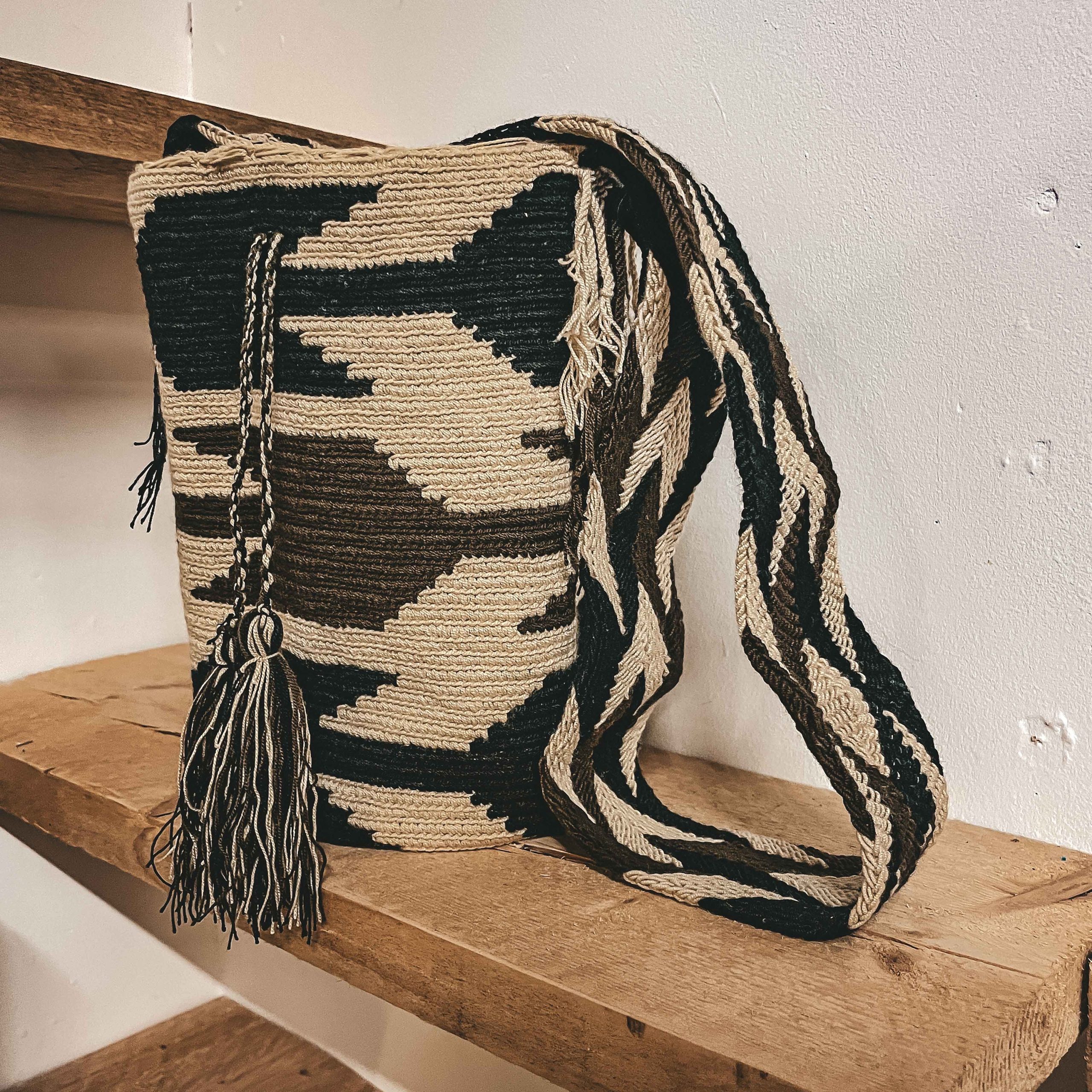 mochila bag beige brown black boho hippie bag shoulder bag crossbody bohemian style accessories