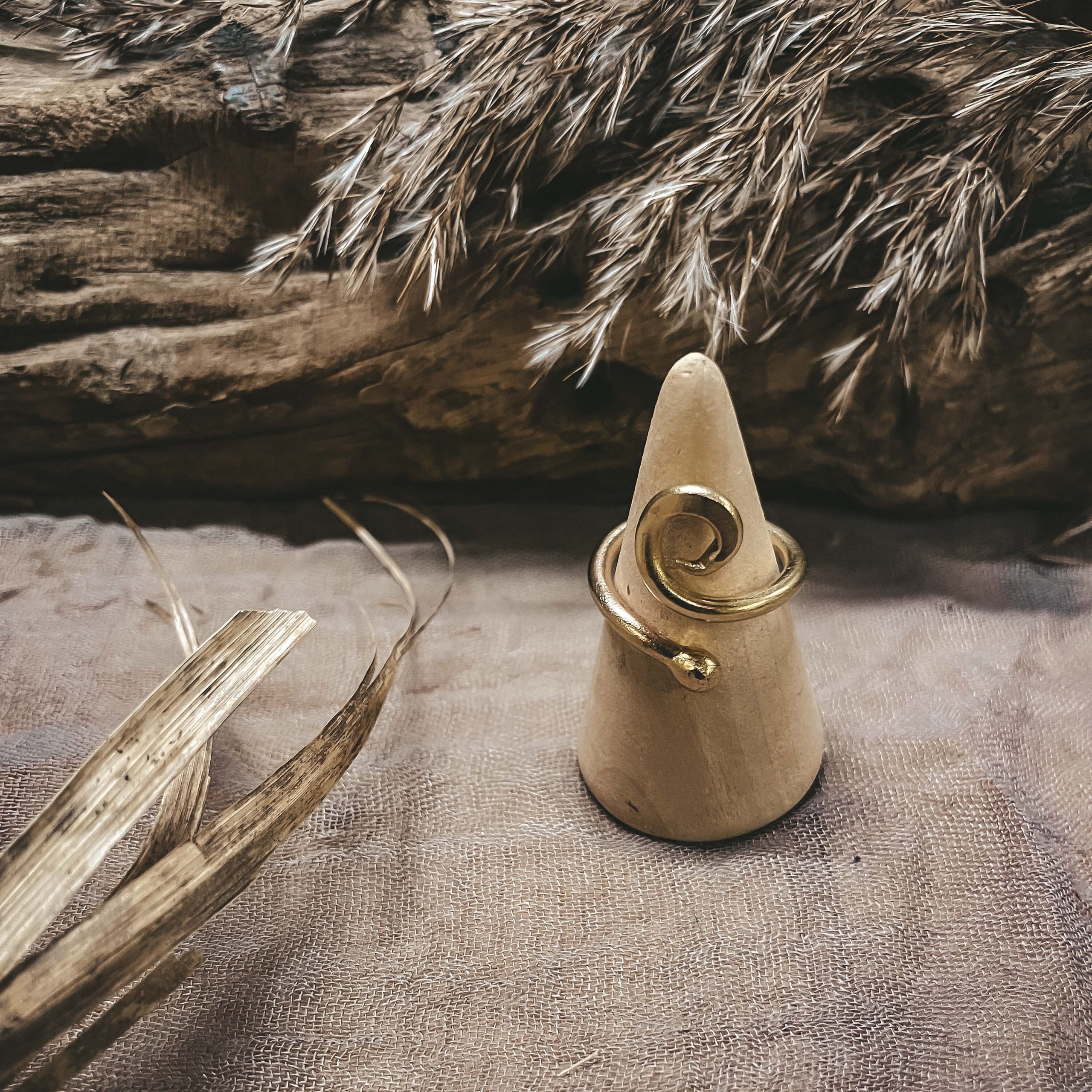 Ra Ring Bronze spiral ring adjustable Boho Ethnic Gypsy unisex gold ring gift for her gift for him, - CrafterElena