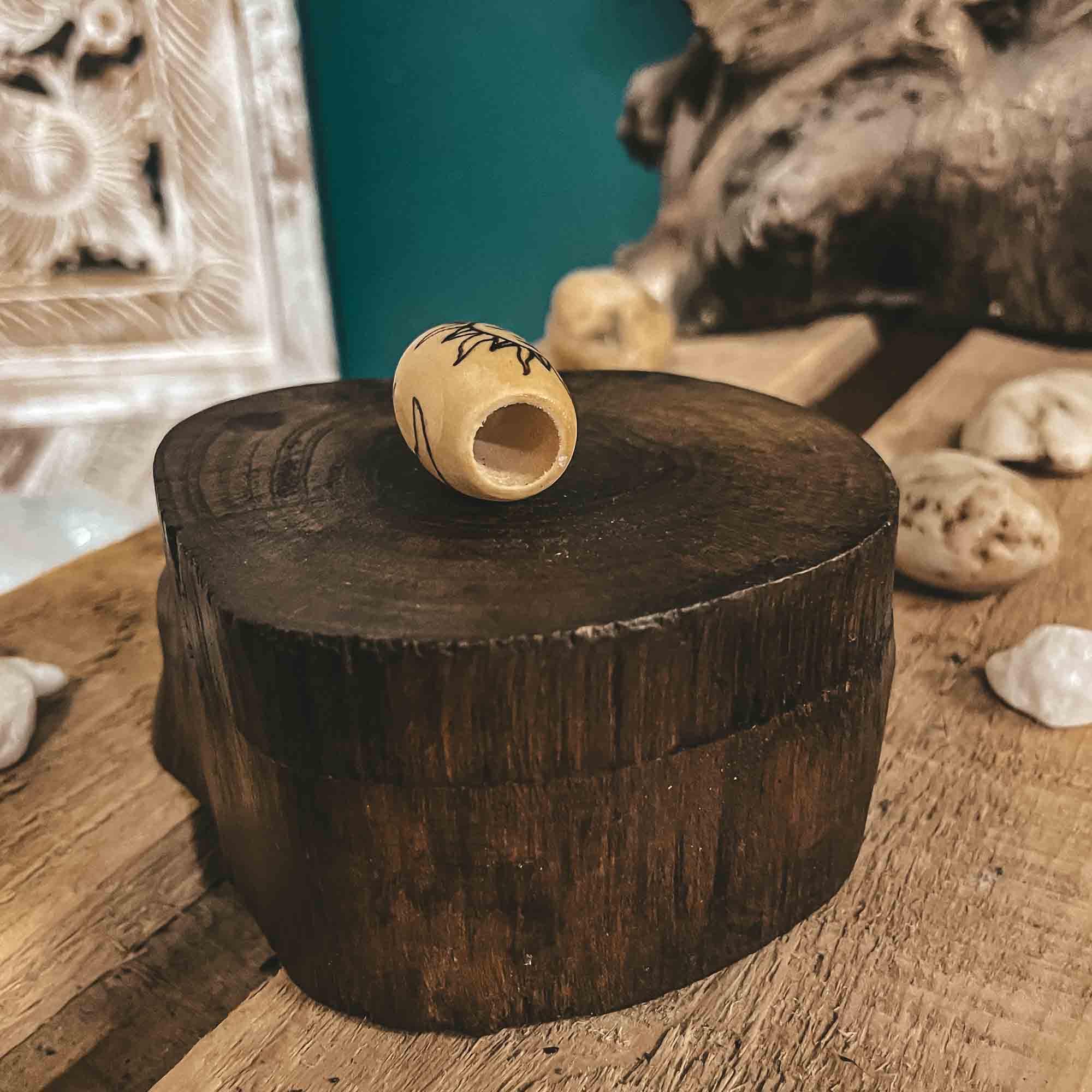 Sun & Moon Dreadlock Bead Large Wooden pyrography design handmade 20x30x10mm Sun & Moon Dreadlock Bead Large Wooden pyrography design handmade 20x30x10mm