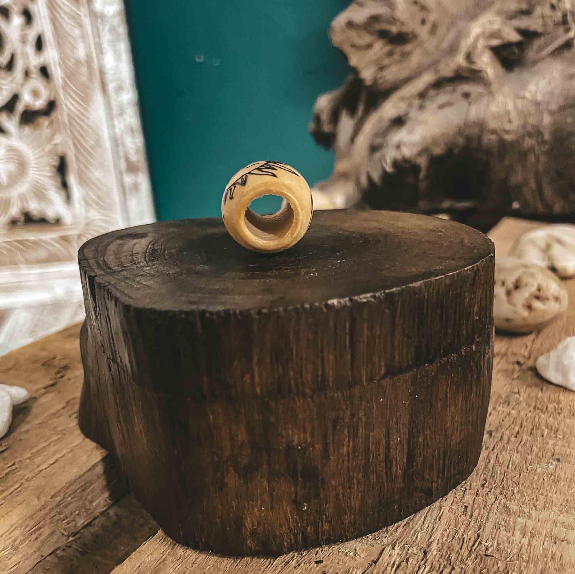 Sun & Moon Dreadlock Bead Large Wooden pyrography design handmade 20x30x10mm Sun & Moon Dreadlock Bead Large Wooden pyrography design handmade 20x30x10mm