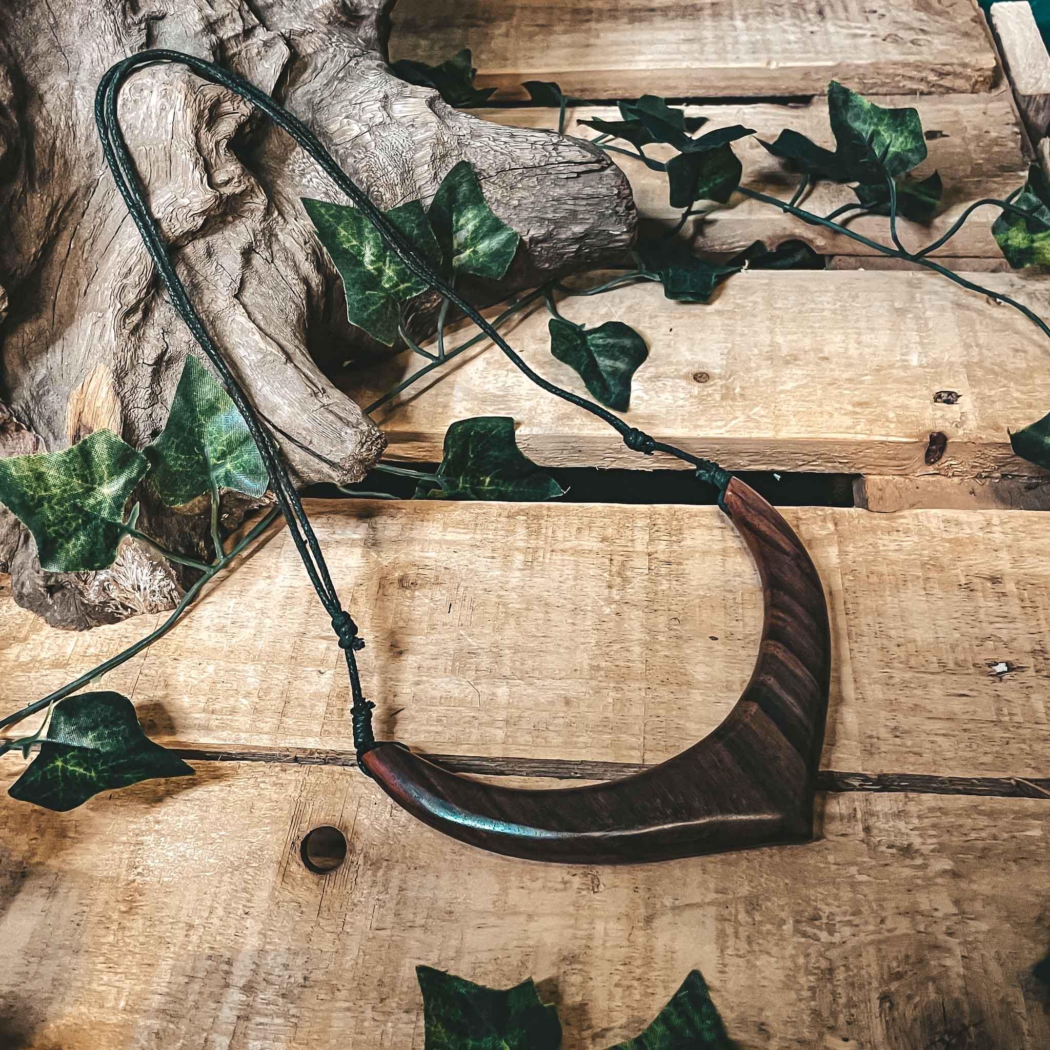 Wooden Eudora Adjustable Necklace Choker Tribal Boho Ethnic style