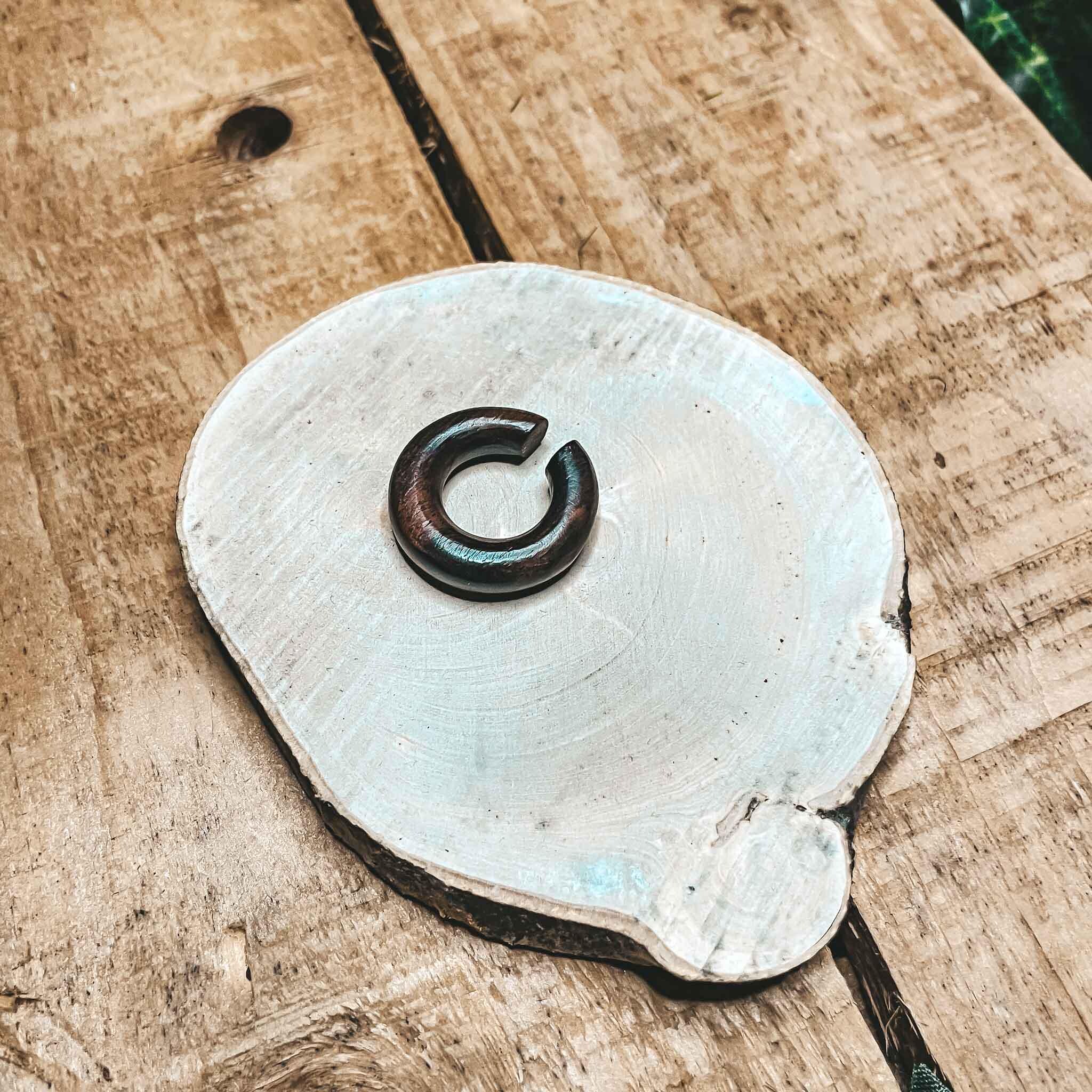 Wooden Ear-cuff Tribal Ear Jewel Boho Ethnic Geometric Sono Wood