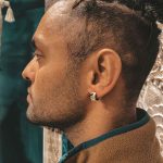 Camel Bone Mini Hoop Earrings Tribal Handmade Boho Ethnic Carved Bone Unisex Hypoallergenic Mens Earrings