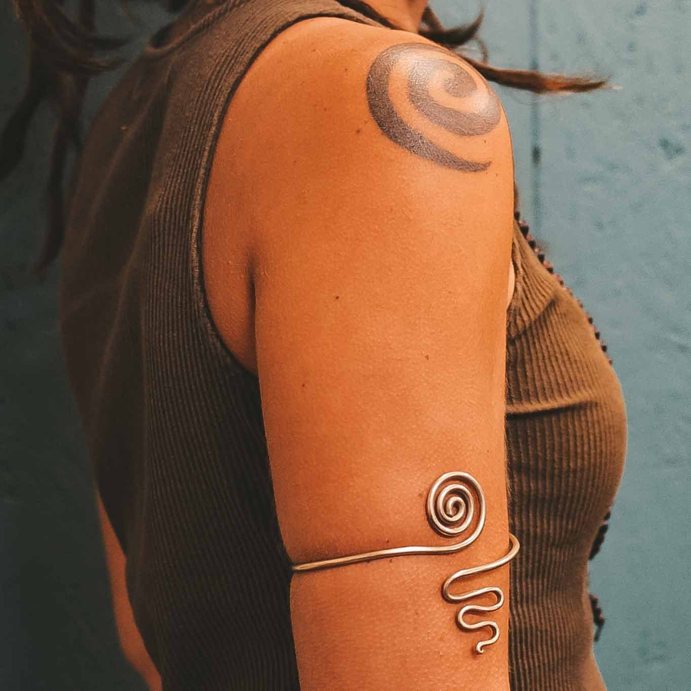 arm cuff spiral bracelet
