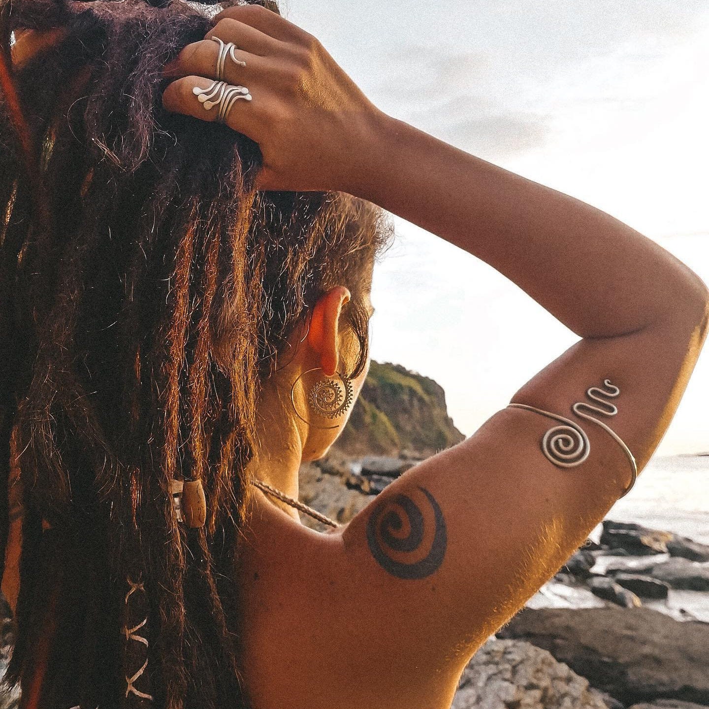 arm cuff spiral bracelet