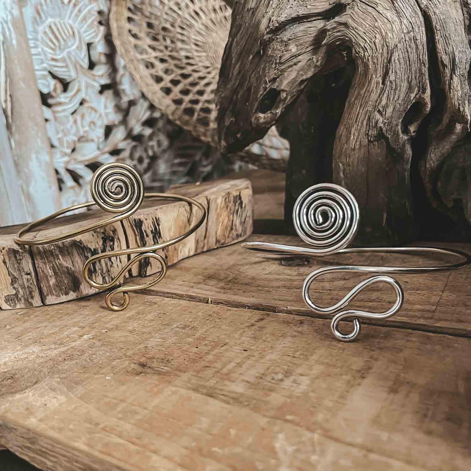 arm cuff spiral bracelet