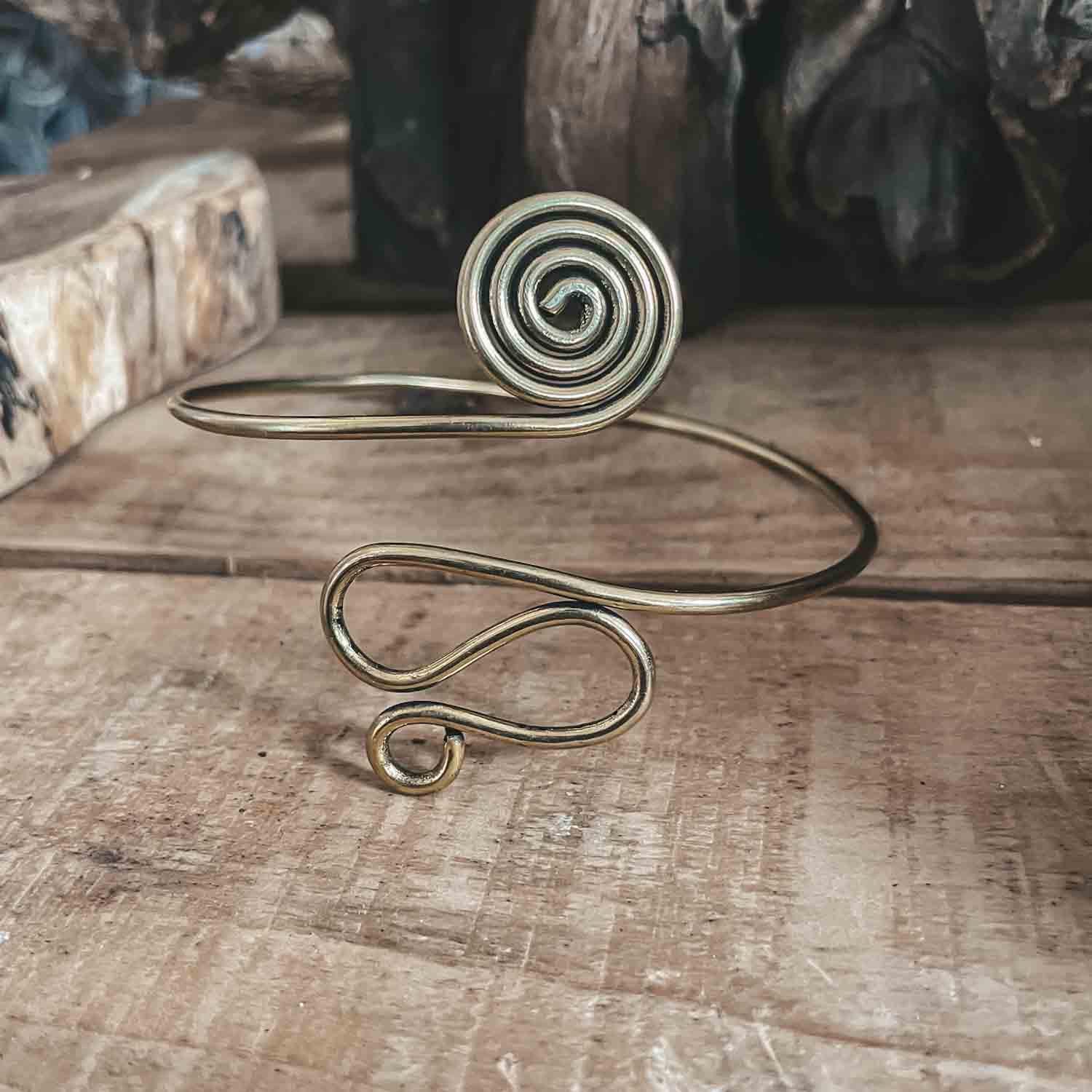 arm cuff spiral bracelet