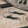 Serpent Earrings Wood & Silver 925