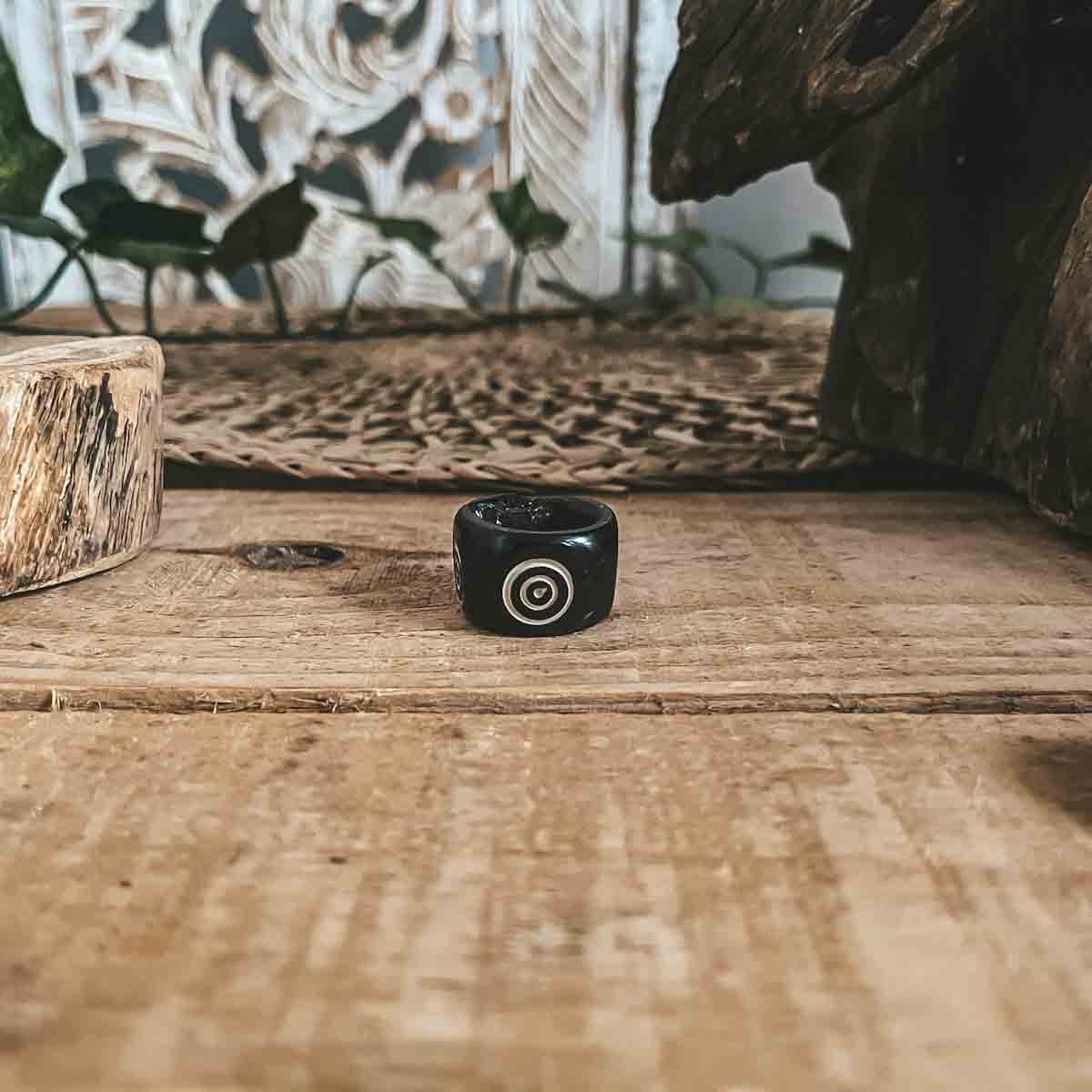 camel bone dreadlock bead circle pattern