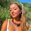 Doukisa wooden jewellery set on customer Doukisa wooden jewellery set choker earrings ear-cuff on customer in nature