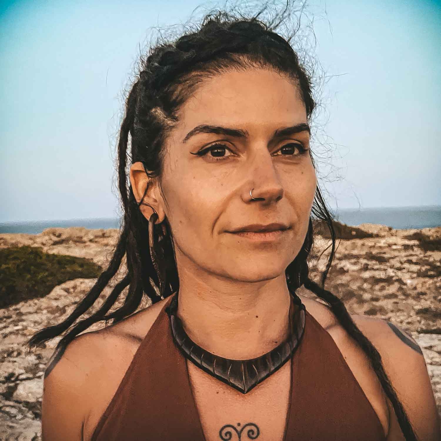 Wooden Isidora Adjustable necklace